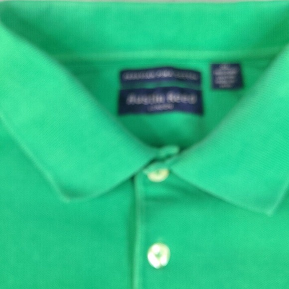 Austin Reed Polo Shirt Mens XL Green Peruvian Pima Cotton Short Sleeve - Picture 4 of 13